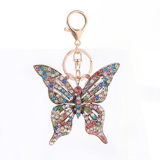 Warebabaf Colorful Openwork Butterfly Metal Keychain Charms – Set of 3 - main product photograph