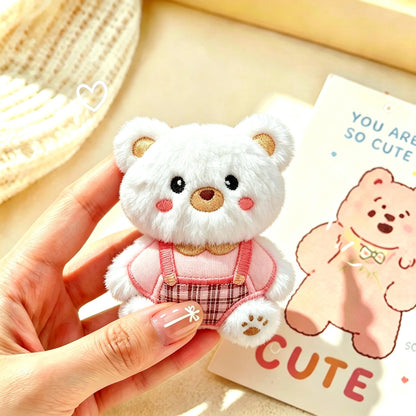 Warebabaf Cute Bear Plush Keychain Bag Charms – Set of 4 - additional product photograph