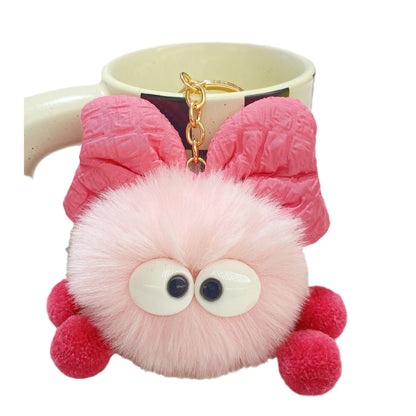 Warebabaf Cartoon Plush Keychain & Bag Charms – Set of 3 - additional product photograph