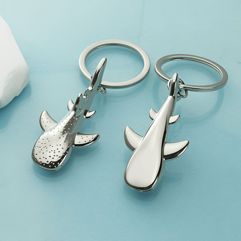 Warebabaf Ocean Whale & Shark Metal Keychain Charms – Set of 3 - additional product photograph