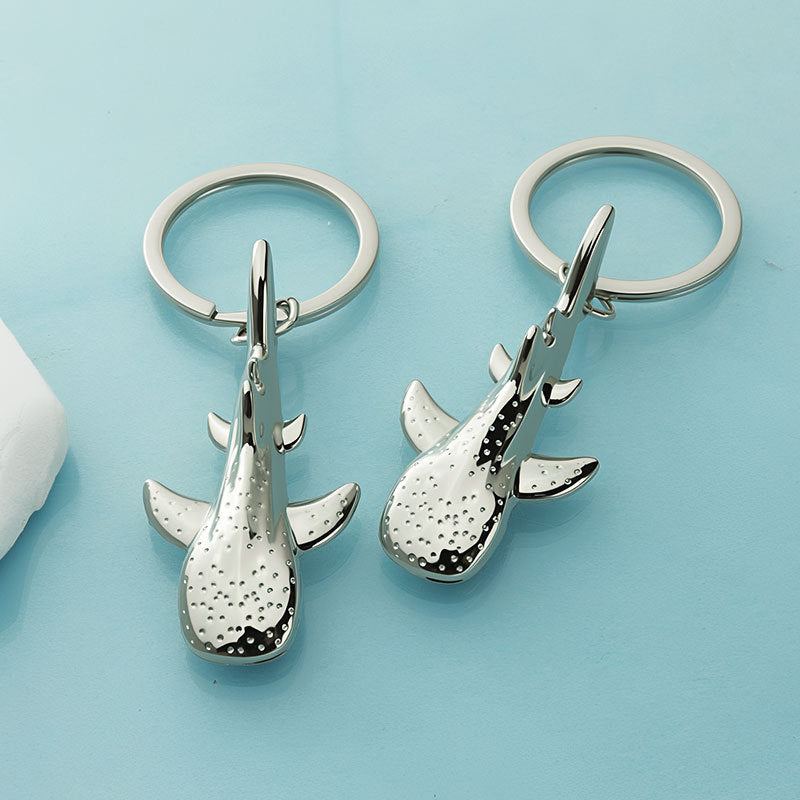 Warebabaf Ocean Whale & Shark Metal Keychain Charms – Set of 3 - main product photograph